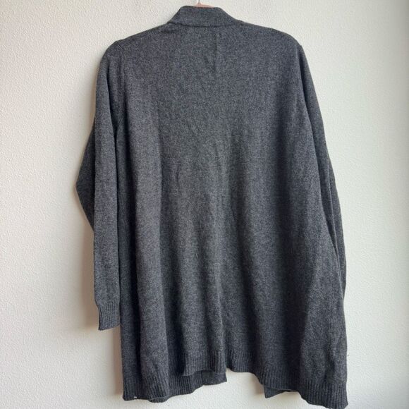 Charter Club 100% Cashmere Gray Open Front Cardigan Duster Size 1X - Picture 8 of 10